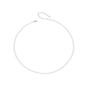 925 Sterling Silver White Gold Plated Necklace with Quality Shell Pearl for Women