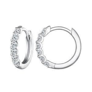 925 Sterling Silver 2.0mm Moissanite Earrings for Women