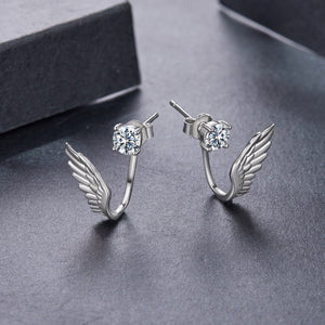 925 Sterling Silver Moissanite 0.50 Carat Earrings for Women