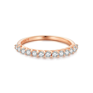 925 Sterling Silver Moissanite 0.03ct Ring Size 6A for Women
