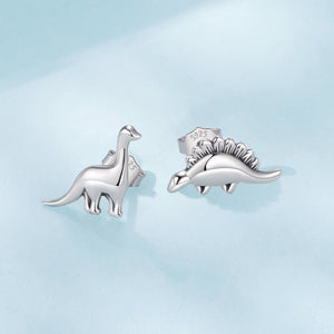 925 Sterling Silver Earrings with Oxidized Finish, 1.1*1cm & 1.2*0.6cm for Women