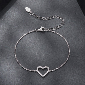 925 Sterling Silver Plated White Gold Moissanite Bracelet for Women