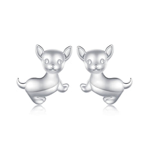 925 Sterling Silver Earrings Plated Platinum 10*12mm for Women