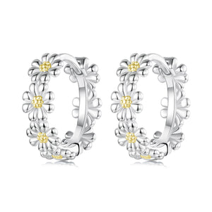 925 Sterling Silver Plated White Gold Earrings for Women