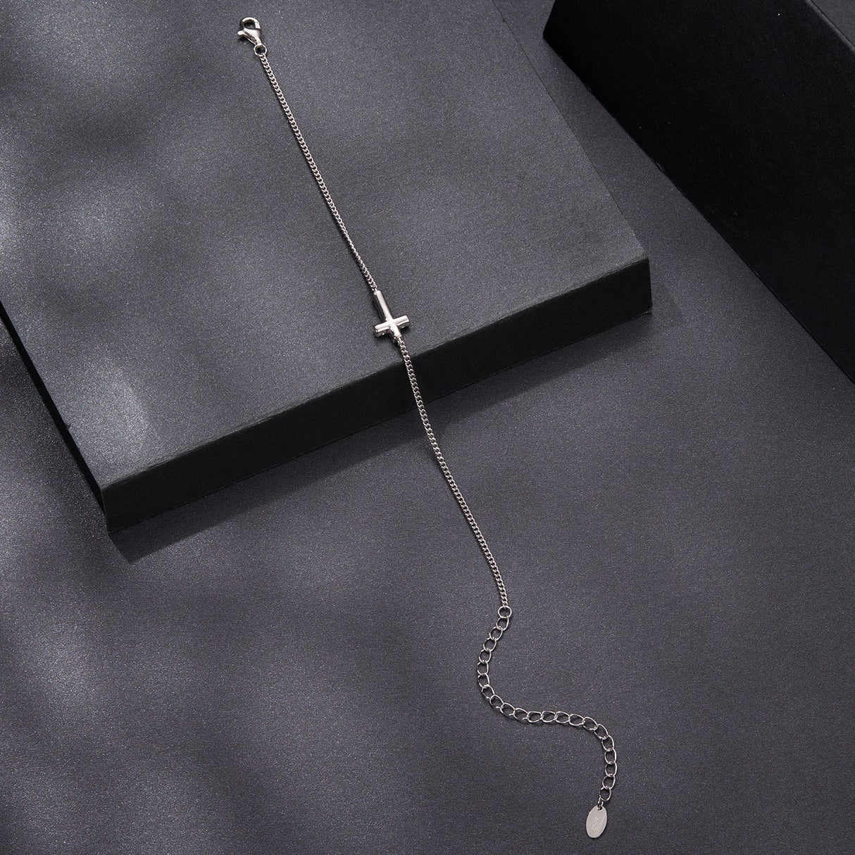 925 Sterling Silver Moissanite Bracelet 15+6cm, Plated White Gold, for Women