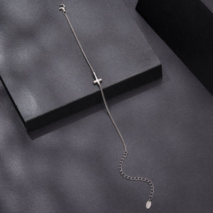 925 Sterling Silver Moissanite Bracelet 15+6cm, Plated White Gold, for Women