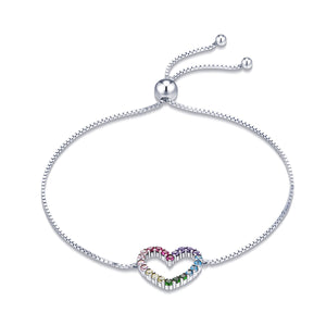 925 Sterling Silver Bracelet with Pavé Setting CZ