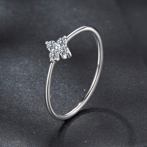 925 Sterling Silver Moissanite Size 6 Ring for Women