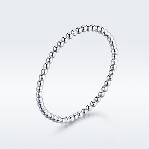 925 Sterling Silver+Plated Platinum Ring Size 6 for Women