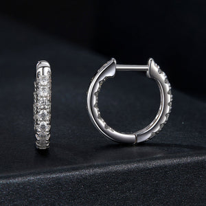 925 Sterling Silver 0.023 Carat Moissanite Earrings for Women