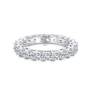 925 Sterling Silver Moissanite 0.1ct Ring Size 6 for Women