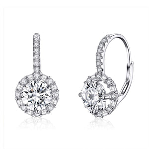 925 Sterling Silver Earrings with Pavé Set CZ for Women