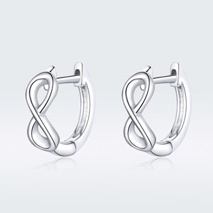 925 Sterling Silver Earrings - 1.2*0.4cm, Platinum Plated for Women