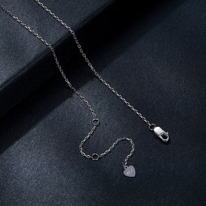 925 Sterling Silver Moissanite Pendant Necklace for Women - 45cm