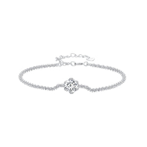 925 Sterling Silver 1 Carat Moissanite Bracelet for Women