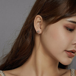 925 Sterling Silver Earrings with Pavé Setting and CZ Stones