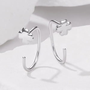 S925 Silver Brass and White Gold Plated 1.4cm Earrings for Women