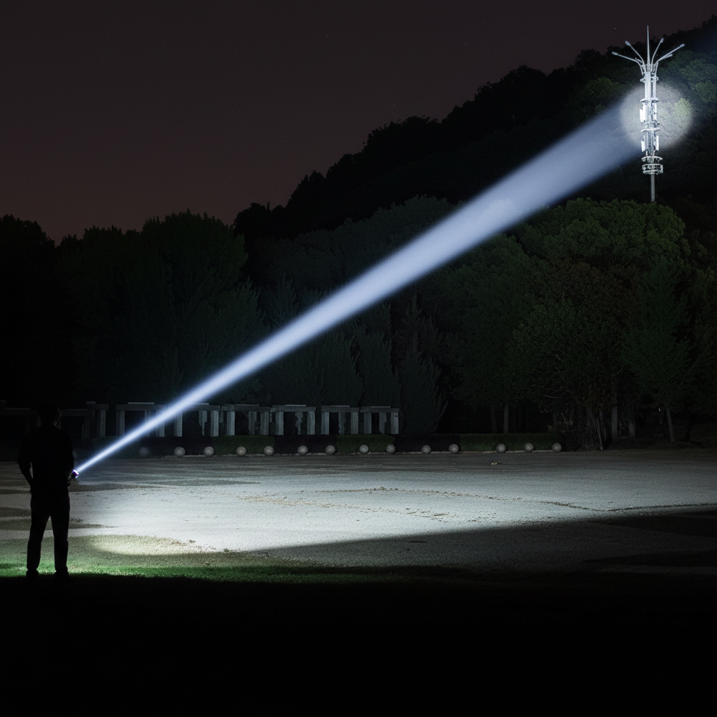 Rechargeable LED Flashlight | High Lumen Zoomable Torch with LCD Power Display