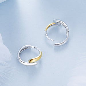 925 Sterling Silver White Gold Plated Earrings 13*6mm for Women