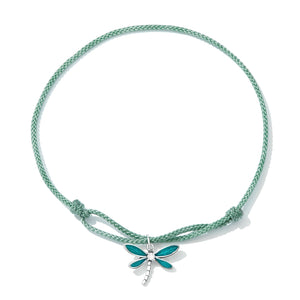 925 Sterling Silver Adjustable Bracelet with CZ and Enamel in Oxidized Finish for Women