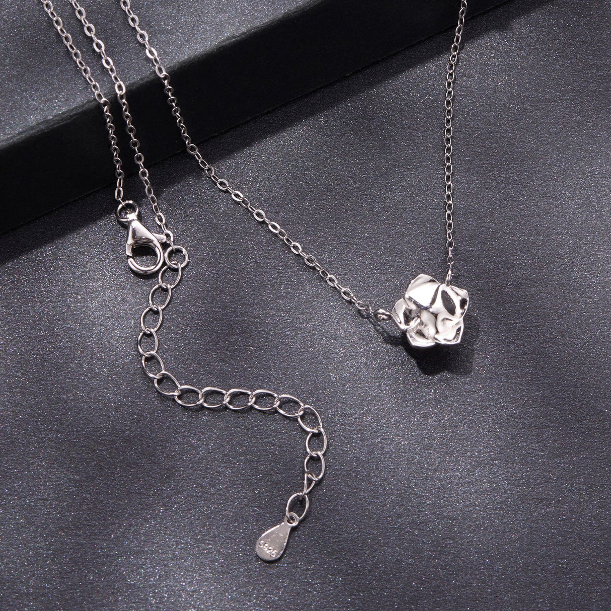 925 Sterling Silver Moissanite 0.5 Carat White Gold Plated Necklace for Women