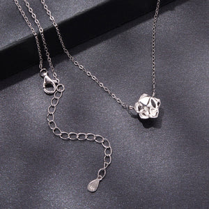 925 Sterling Silver Moissanite 0.5 Carat White Gold Plated Necklace for Women