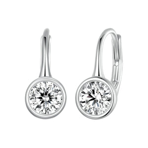 925 Sterling Silver 0.50 Carat Moissanite Earrings for Women