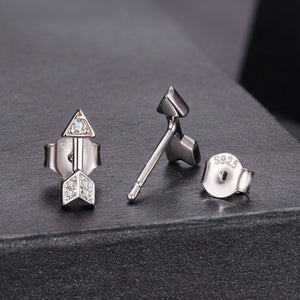 925 Sterling Silver 0.08ct and 0.12ct Moissanite Earrings in White Gold for Women