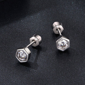 925 Sterling Silver 0.3 Carat Moissanite Earrings for Women