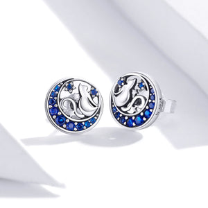 925 Sterling Silver Oxidized CZ Pavé Earrings