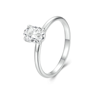 925 Sterling Silver Moissanite 1ct Ring Size 8