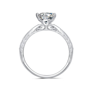 925 Sterling Silver Moissanite 0.8ct Ring Size 6 for Women