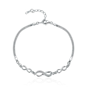 925 Sterling Silver Bracelet 22CM for Women