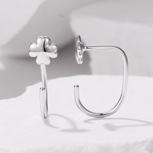 S925 Silver Brass and White Gold Plated 1.4cm Earrings for Women