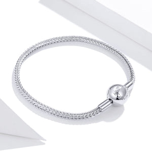 925 Sterling Silver Plated Platinum 17cm Bracelet for Men
