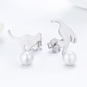 925 Sterling Silver Shell Pearl Earrings for Women