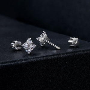 925 Sterling Silver 10mm Moissanite Earrings for Women