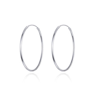 925 Sterling Silver Plated Platinum Earrings 3cm for Women
