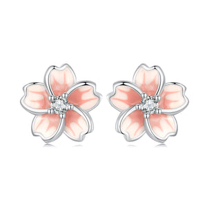 925 Sterling Silver Multi-Color Enamel Pavé CZ Earrings