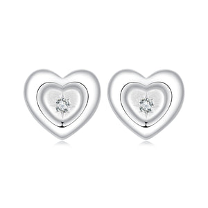 925 Sterling Silver White Gold Plated CZ Earrings