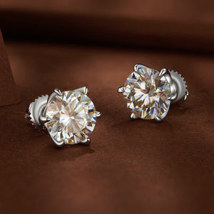 S925 Sterling Silver 2.00 Carat Moissanite Earrings for Women