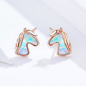 925 Sterling Silver Opal Earrings for Women