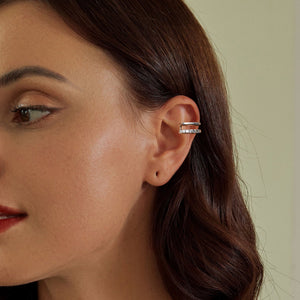 925 Sterling Silver Earrings with Pavé Setting CZ in Platinum