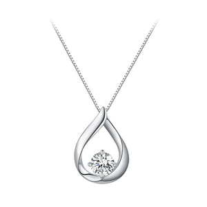 925 Sterling Silver Necklace with 1 Carat Moissanite - 400mm Length for Women