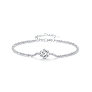 925 Sterling Silver 1 Carat Moissanite Bracelet for Women