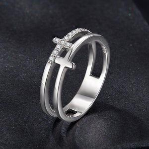925 Sterling Silver Moissanite Engagement Ring for Women Size 6