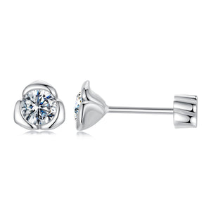 925 Sterling Silver 0.3 Carat Moissanite Earrings for Women