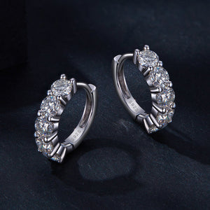 925 Sterling Silver 0.20 Carat Moissanite Earrings for Women