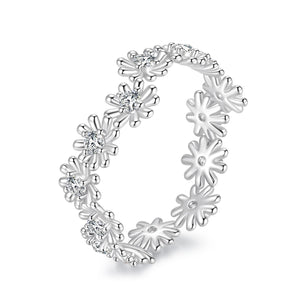 925 Sterling Silver Moissanite 0.03ct Ring Size 7