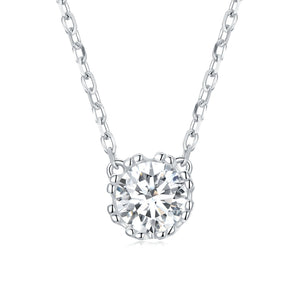 925 Sterling Silver Adjustable Necklace with CZ Pendants for Women